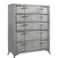 5 Drawer Chest Book Matched Veneers - Gray