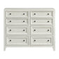8 Drawer Dresser With Classic Framed Fronts And Smooth Glides - White