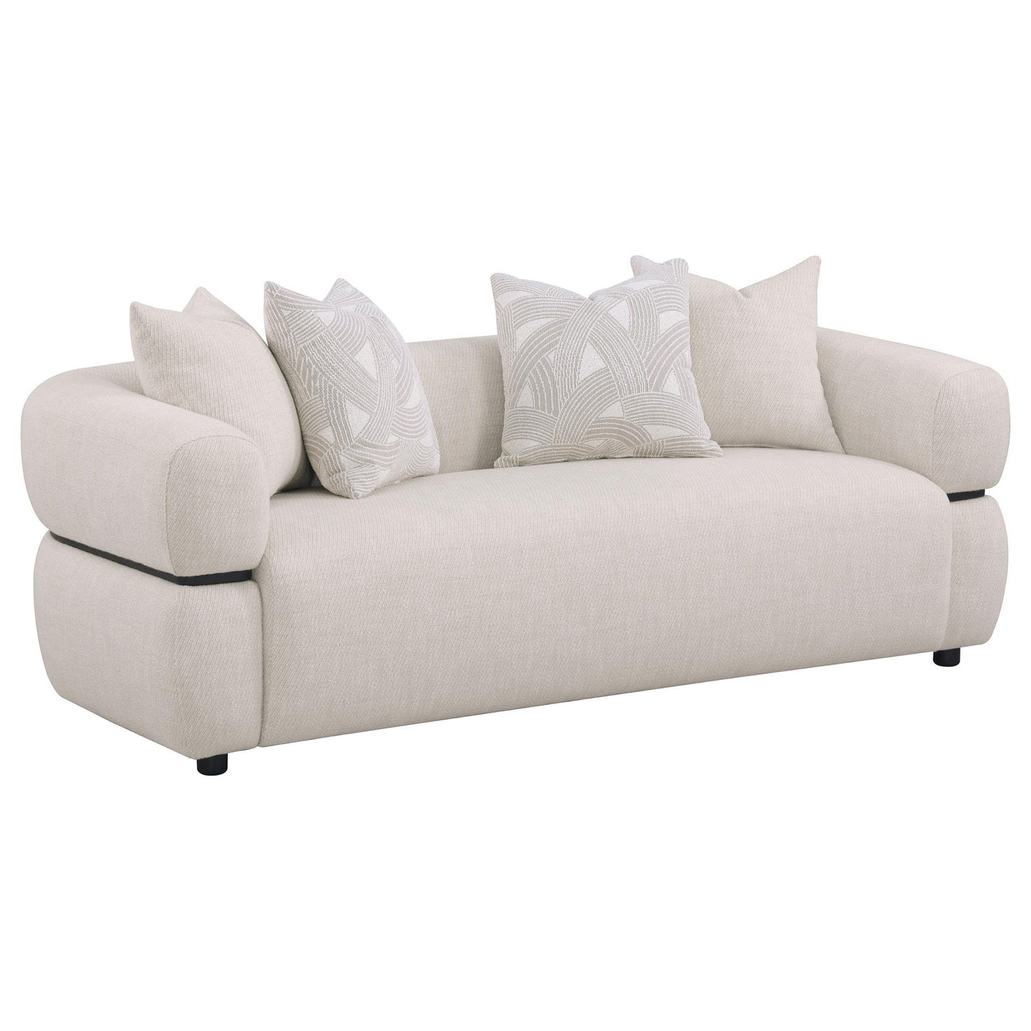 Ramsay - Round Arm Sofa - Beige