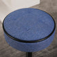 Veynard - Set of 2 - 24" Blue Linen Adjustable Bar Stools with 360° Swivel, Metal Frame for Kitchen and Dining