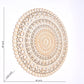 Floral Hand Carved Mandala Round Wall Decor - Brown / Antique White