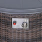 Outdoor Fire Pit Table With Lid - Espresso