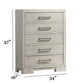 1 Piece Chest With Square Legs And Sleek Handles - Antique White