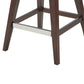 Melrose- Set of 2 - 27" Camel Upholstery Swivel Counter Stools with Solid Wood Frame, Perfect for Kitchen or Dining Room