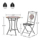 Lambert - Outdoor Chat Set - Black / Red