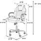 Gaming Office Chair With Adjustable Height Armrests - Black / Black / Blue / Blue