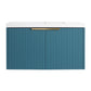 Contemporary Wall Mounted Bathroom Vanity With Resin Double Sink