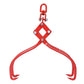 4 Claw Timber Log Lifting Tongs Grabber - Red