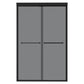 Double Sliding Glass Shower Door 8Mm Tempered Glass With Stainless Steel Frame - Matte Black