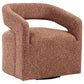 Brillia - Swivel Accent Chair - Burgundy