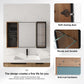 41.6" Wall Mounted Bathroom Cabinet With Adjustable Shelves Storage Cabinet - Imitative Oak