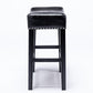 Monarchy - Set of 2 - 26" Black Faux Leather Backless Counter Height Bar Stools for Kitchen Island