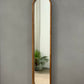Decorative Rubber Frame Mirror With Elongated Oval Frame - Brown