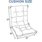 2 Piece High Back Patio Chair Cushion Set