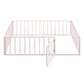 Metal Floor Bed Frame With Fence And Door