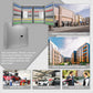 400 Keys Adjustable Key Lock Box With Digital Lock - Gray