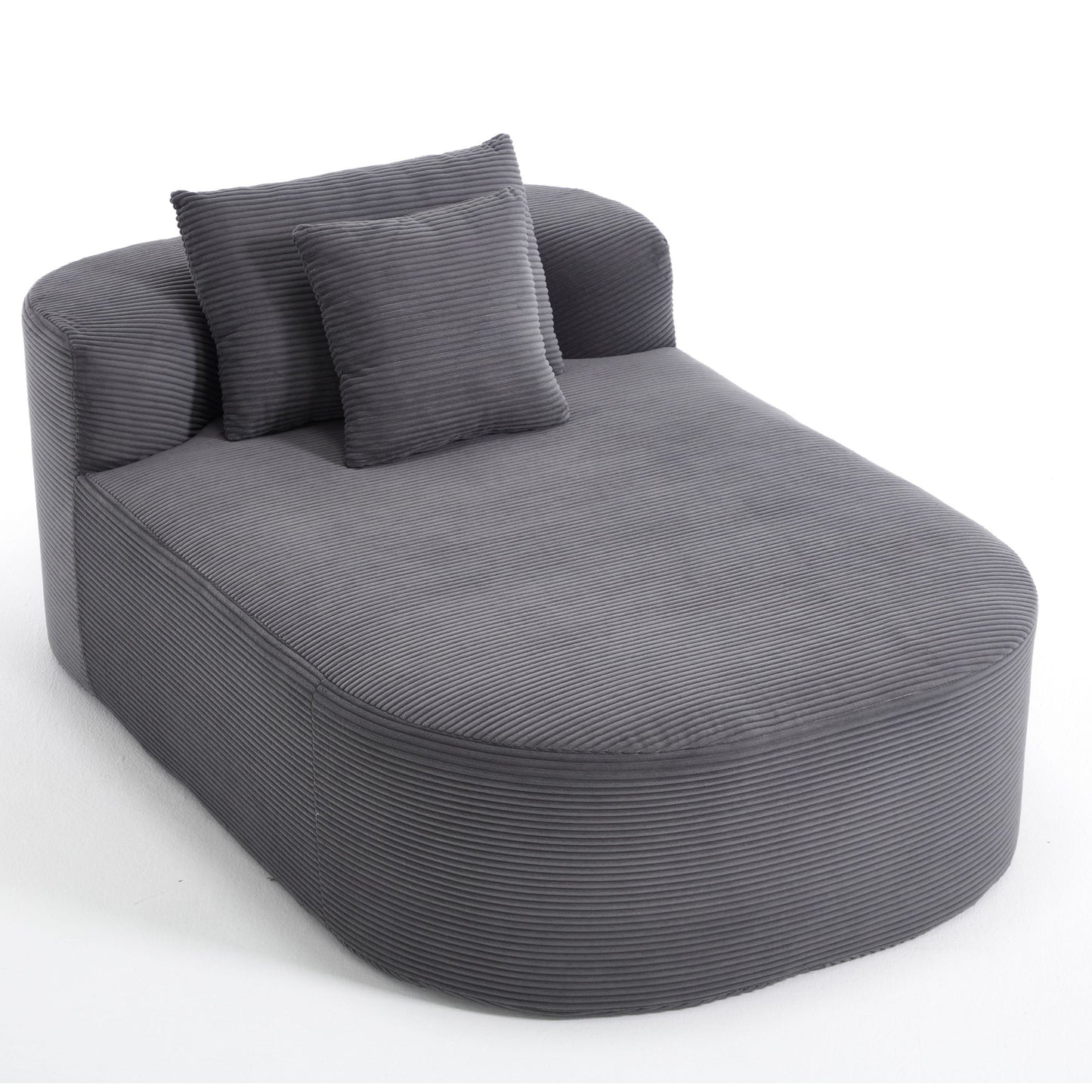 Oversized Chaise Lounge Sofa Bed With Deep Seat And Soft Pillows