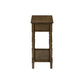 Accent End Table, 2 Tier, Storage Drawer, Traditional Stylish Design