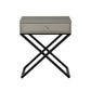 Koda - End Side Table Nightstand, Drawer And Cross Base