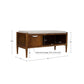 Accent Bench With Storage, Upholstered Cushion - Walnut Brown