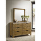 Packard - 6 Drawer Dresser With Mirror - Oak