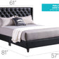 Upholstered Nailhead Trim Chic Bed