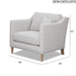 Chair With High Track Arms - Beige
