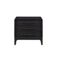 3 Drawer Nightstand With USB - Black
