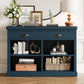 Console Table With 2 Drawers And Open Shelves