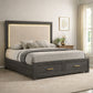 Colorado - Queen Bed With Upholstered LED Headboard - Charcoal