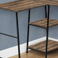 Computer Desk, Home Office, Corner, Storage Shelves, L-Shape, Work, Laptop, Contemporary, Modern - Brown