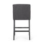 Eska - Set of 2 - 30" Charcoal Gray Upholstered Counter Stools with Sleek Design