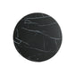 Outdoor Lightweight Concrete BMarble Effect Side Table, Living Room End Table - Black / Marble