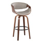 Symphony - Mid Century Modern Fixed Height Barstool With Swivel With Round Footrest (Set of 2)