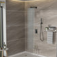 10" Square Dual Shower Head System Wall Mounted With Rough In Valve Modern Bathroom Fixture