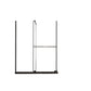 Glass Shower Door, Shower Sliding Door Walk In Shower Screen Dual Usage, 1 / 4" Thick Glass Panel With Stainless Steel Handle, Supporting Bar - Black