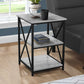 3 Tier Accent Table, Side Marble Look Contemporary & Modern