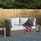 Modern Patio Wicker Loveseat With Cushions
