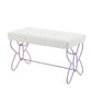 Priya II - Synthetic Leather Purple Bench - Purple / White