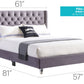 Upholstered Nailhead Trim Chic Bed
