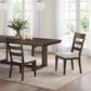 Upholstered Dining Chair With Ladder Back Design (Set of 2)