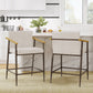 Mid Century Modern Counter Stool Set With Iron Frame