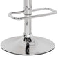 Malborough- Set of 2 - 36" Grey & Chrome Adjustable Swivel Bar Stools with 360° Mobility