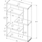 Bookshelf, Bookcase, Etagere, 5 Tier, Office, Glossy Contemporary & Modern - White