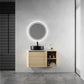 Mounted Bathroom Vanity With Art Sink, Storage Shelves, Soft Close Door