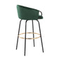 Claire - Contemporary / Glam Barstool With Footrest (Set of 2)