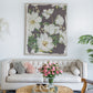 Large Botanical Wall Art Prints, Home Decor For Living Room Dining Room Bedroom Hallway - White / Gray