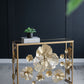 Console Table With Mirrored Glass Top, Modern Entryway Table For Living Room Foyer Entryway - Gold