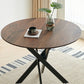 Mid-Century Dining Table For 4 - 6 People With Round Table Top, Pedestal Dining Table, End Table Leisure Coffee Table, Cross Leg