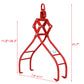 Heavy-Duty 4 Claw Timber Log Lifting Tongs Grabber - Red